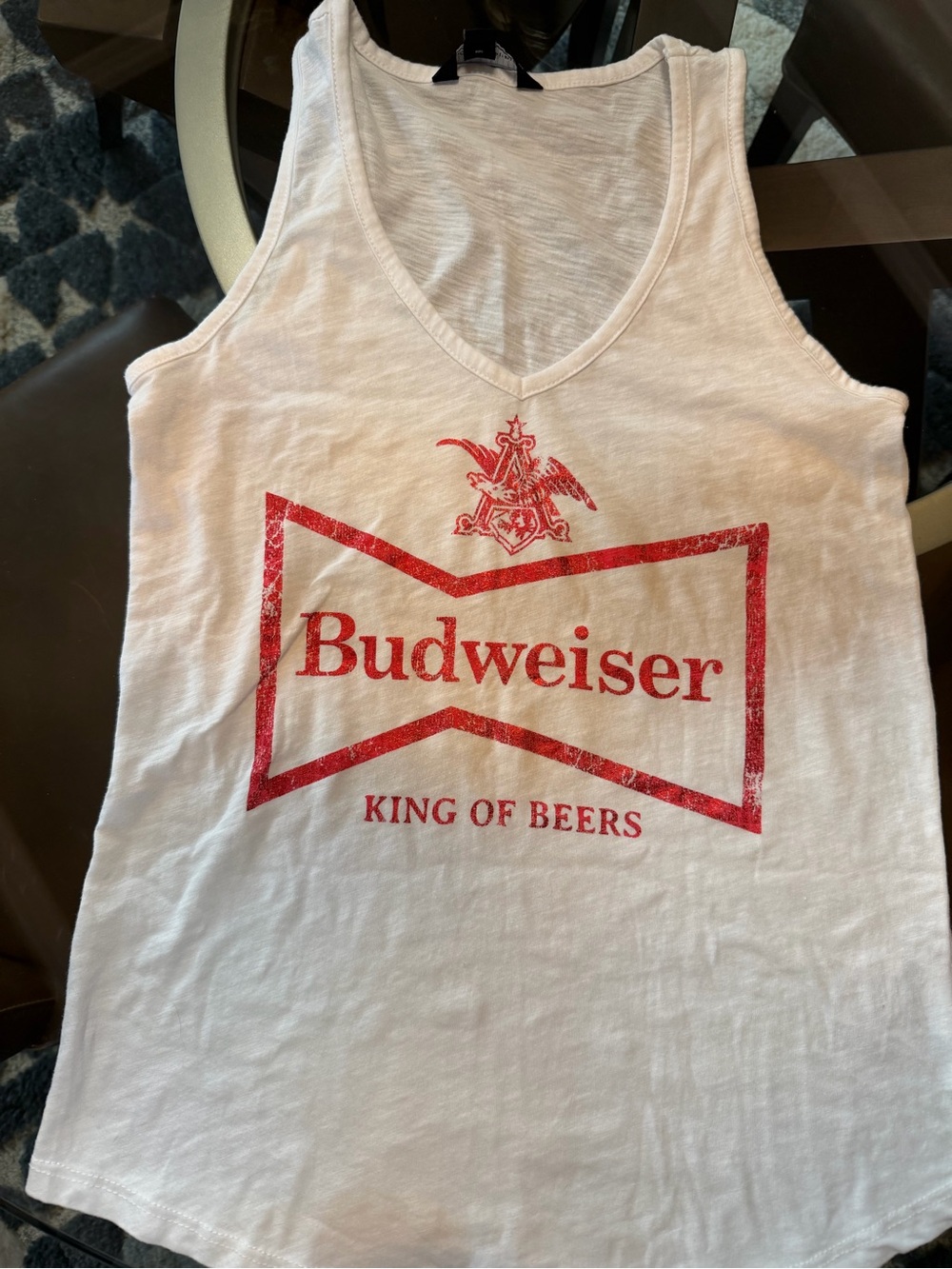 Rock & Republic White & Red Budweiser Tee-XS